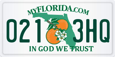 FL license plate 0213HQ