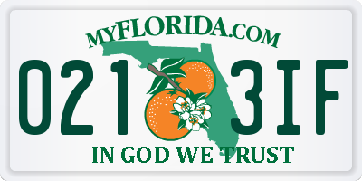 FL license plate 0213IF