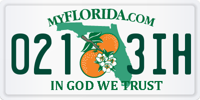 FL license plate 0213IH