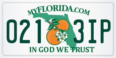 FL license plate 0213IP
