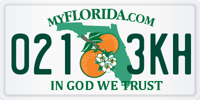 FL license plate 0213KH