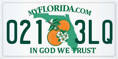 FL license plate 0213LQ