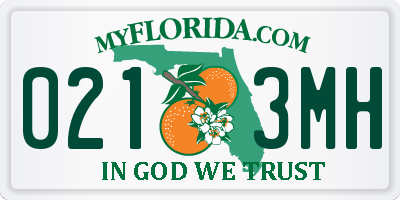 FL license plate 0213MH