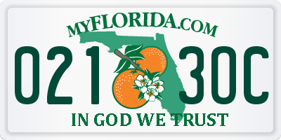 FL license plate 0213OC