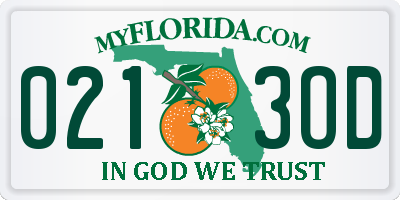 FL license plate 0213OD