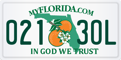FL license plate 0213OL