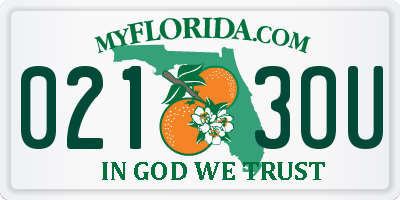 FL license plate 0213OU