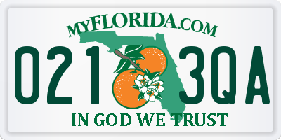 FL license plate 0213QA