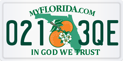 FL license plate 0213QE