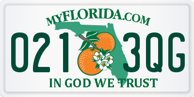 FL license plate 0213QG