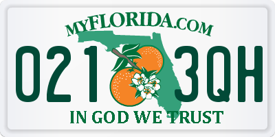 FL license plate 0213QH