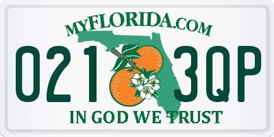 FL license plate 0213QP