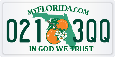 FL license plate 0213QQ