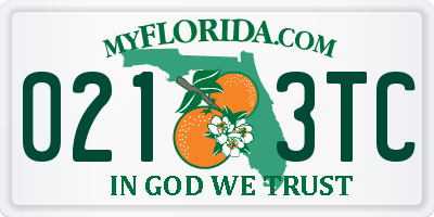 FL license plate 0213TC