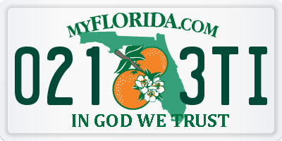 FL license plate 0213TI