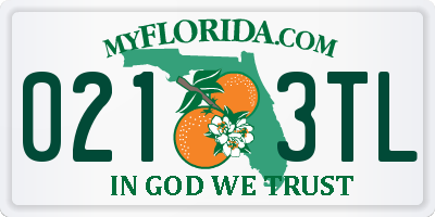 FL license plate 0213TL
