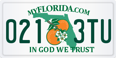 FL license plate 0213TU