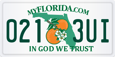 FL license plate 0213UI
