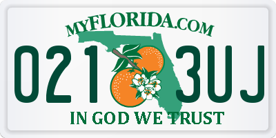 FL license plate 0213UJ