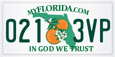 FL license plate 0213VP