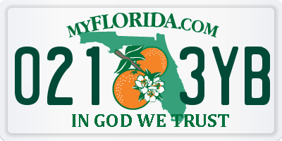 FL license plate 0213YB