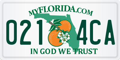 FL license plate 0214CA