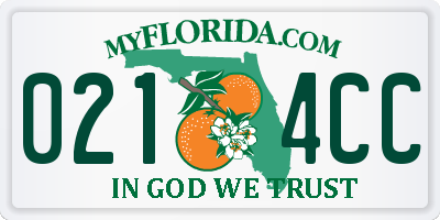 FL license plate 0214CC