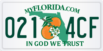 FL license plate 0214CF