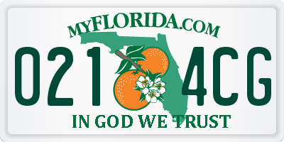 FL license plate 0214CG