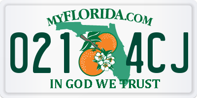 FL license plate 0214CJ