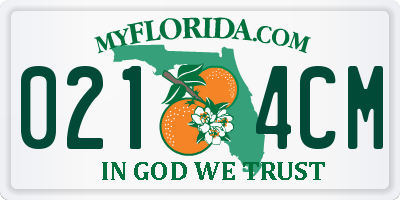 FL license plate 0214CM