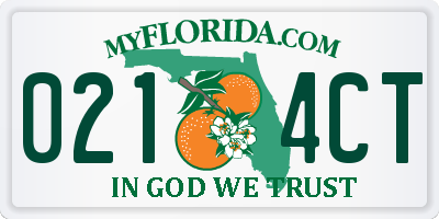 FL license plate 0214CT