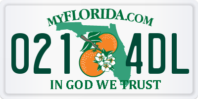 FL license plate 0214DL