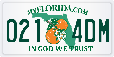 FL license plate 0214DM