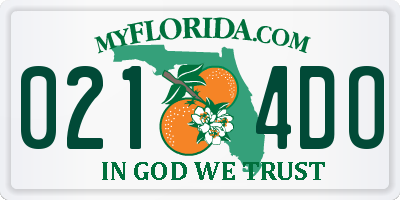 FL license plate 0214DO