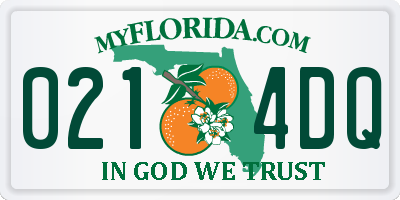 FL license plate 0214DQ