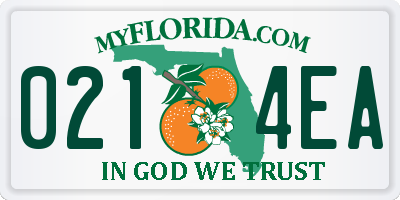 FL license plate 0214EA