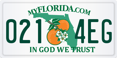 FL license plate 0214EG