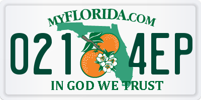 FL license plate 0214EP