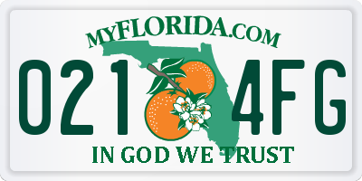 FL license plate 0214FG