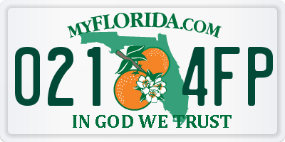 FL license plate 0214FP