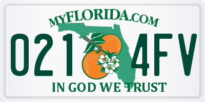 FL license plate 0214FV