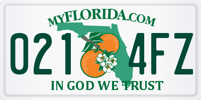 FL license plate 0214FZ