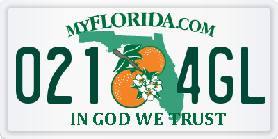 FL license plate 0214GL