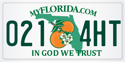 FL license plate 0214HT