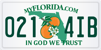 FL license plate 0214IB