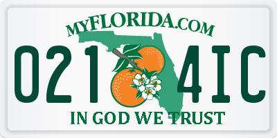 FL license plate 0214IC
