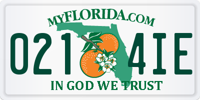 FL license plate 0214IE