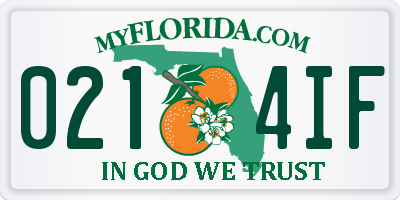 FL license plate 0214IF