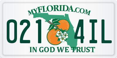 FL license plate 0214IL